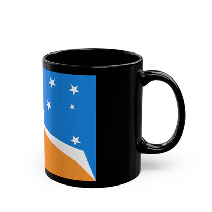 Flag of Tierra del Fuego Province Argentina - Black Coffee Mug-The Sticker Space