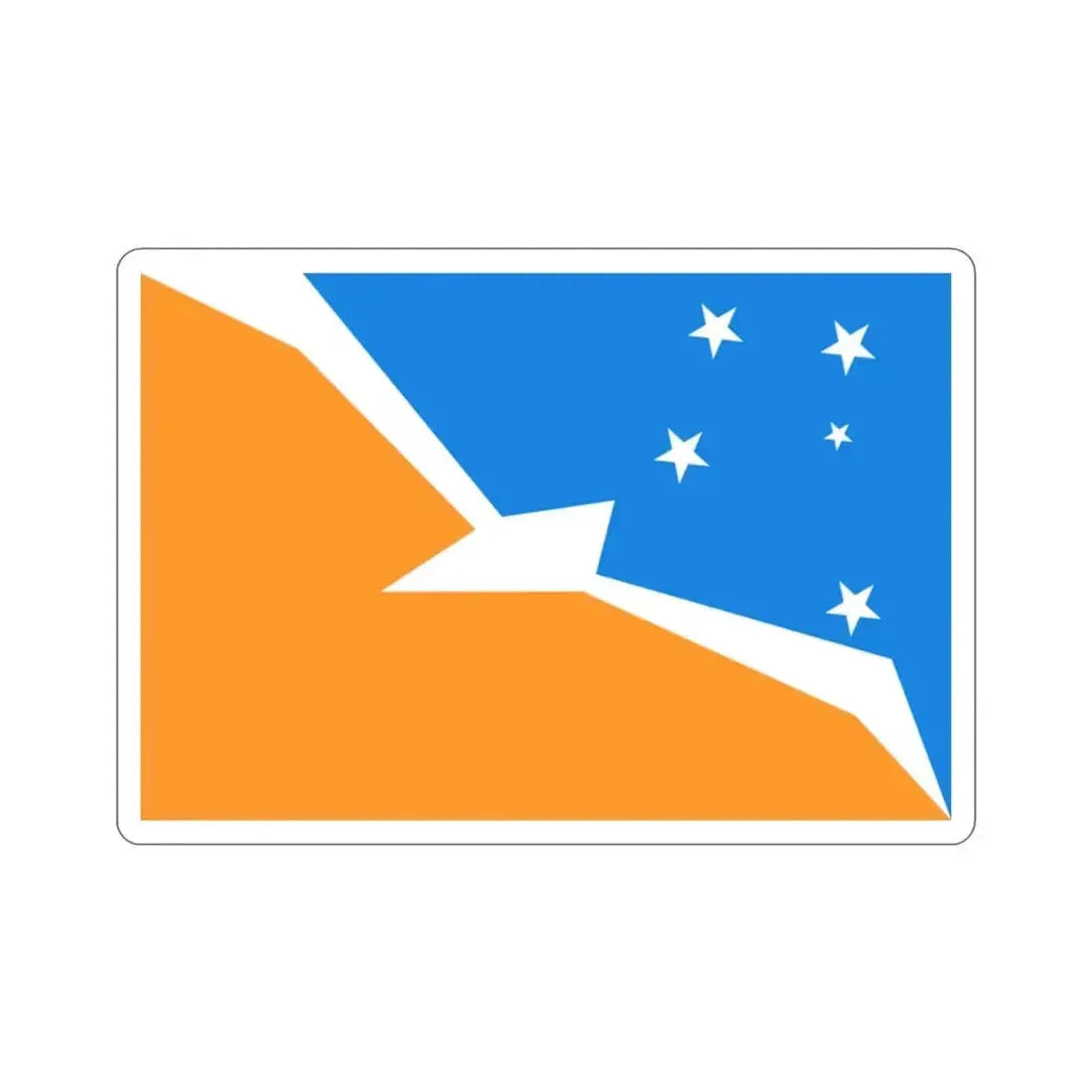 Flag of Tierra del Fuego Province Argentina STICKER Vinyl Die-Cut Decal 2 Inch - The Sticker Space