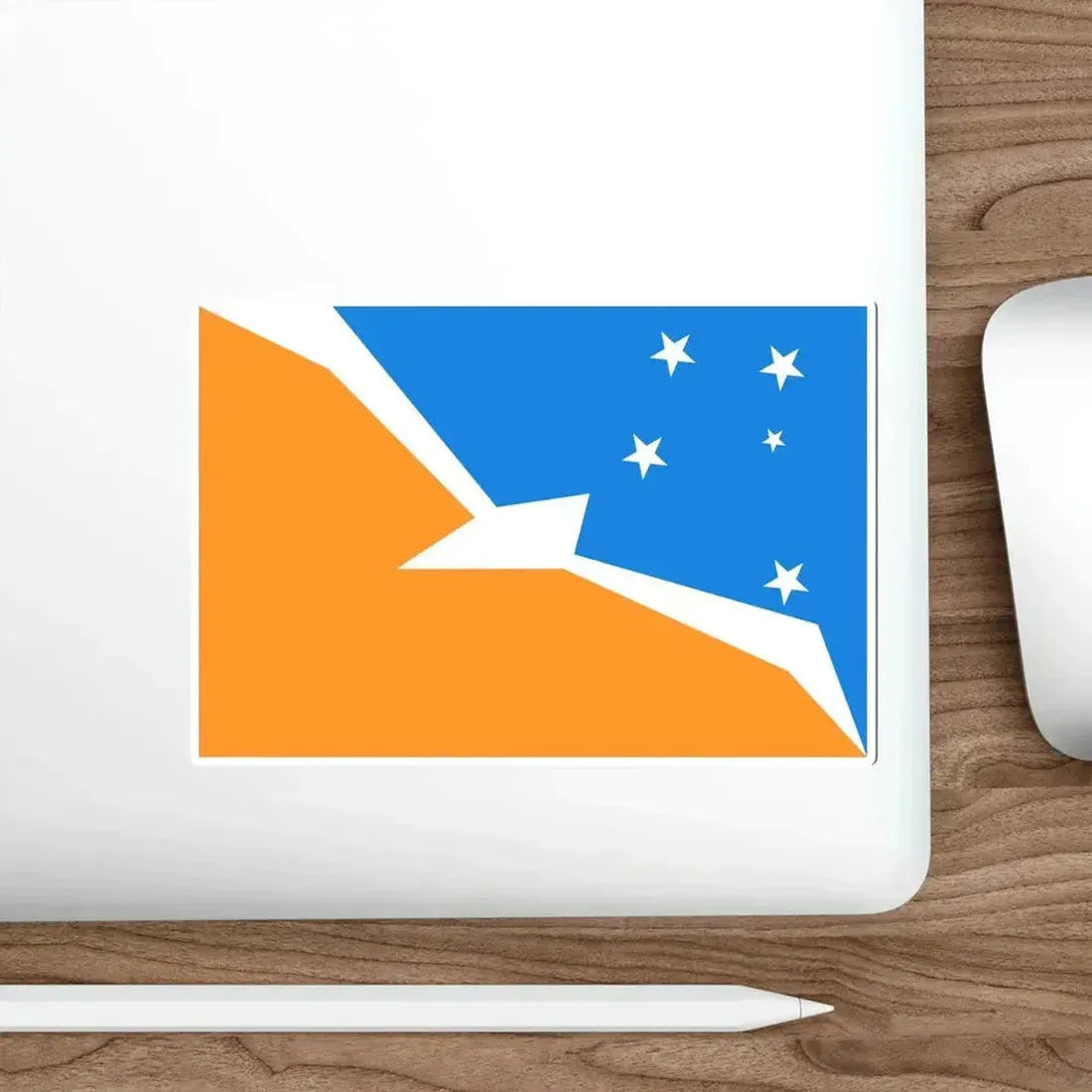 Flag of Tierra del Fuego Province Argentina STICKER Vinyl Die-Cut Decal - The Sticker Space