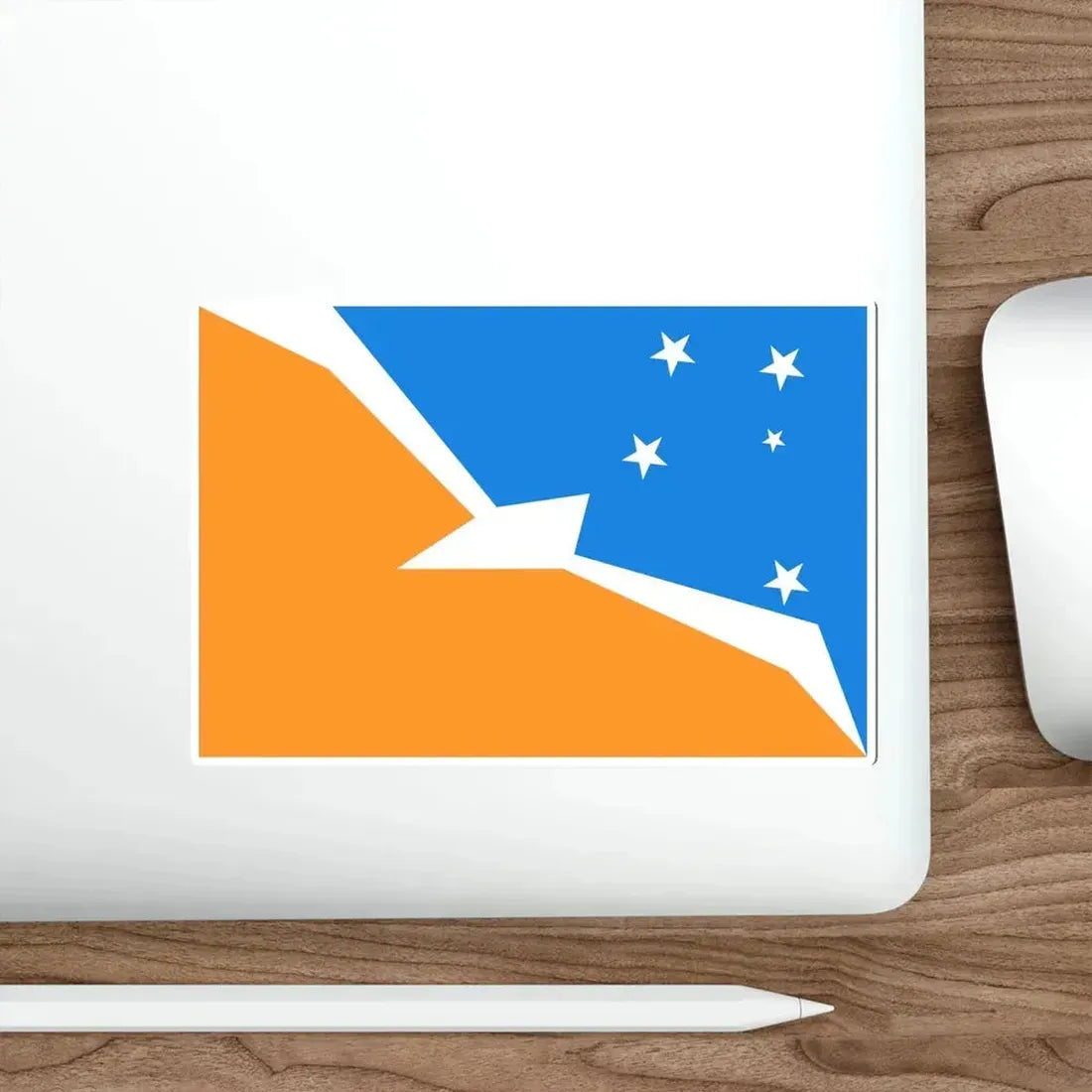 Flag of Tierra del Fuego Province Argentina STICKER Vinyl Die-Cut Decal - The Sticker Space
