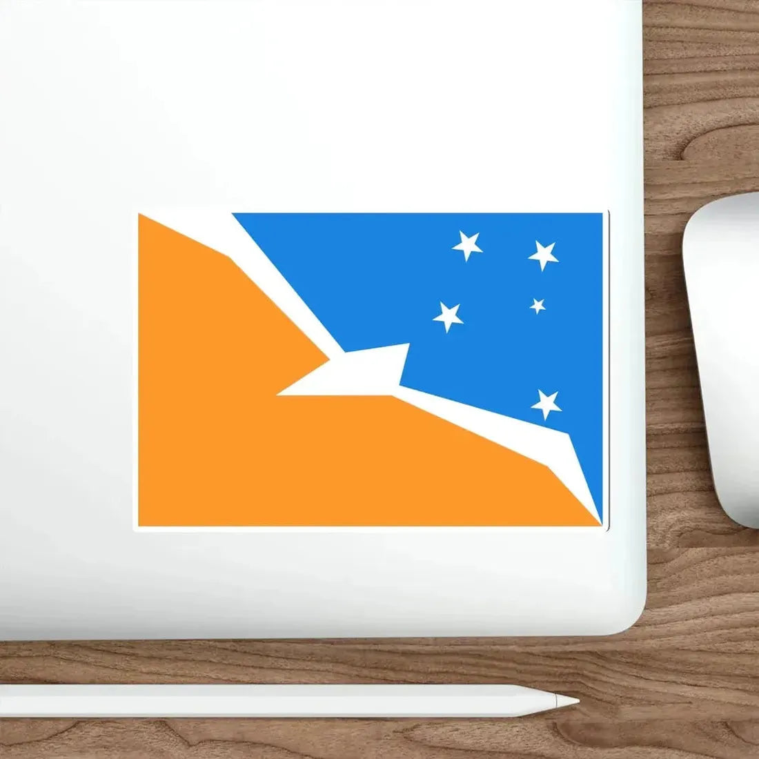 Flag of Tierra del Fuego Province Argentina STICKER Vinyl Die-Cut Decal - The Sticker Space