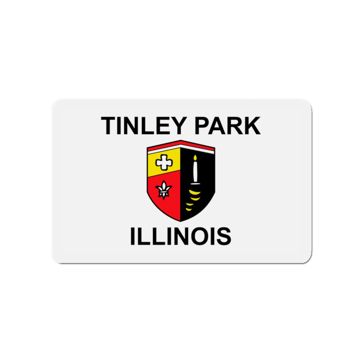 Flag of Tinley Park IL - Die-Cut Magnet-3" x 3"-The Sticker Space