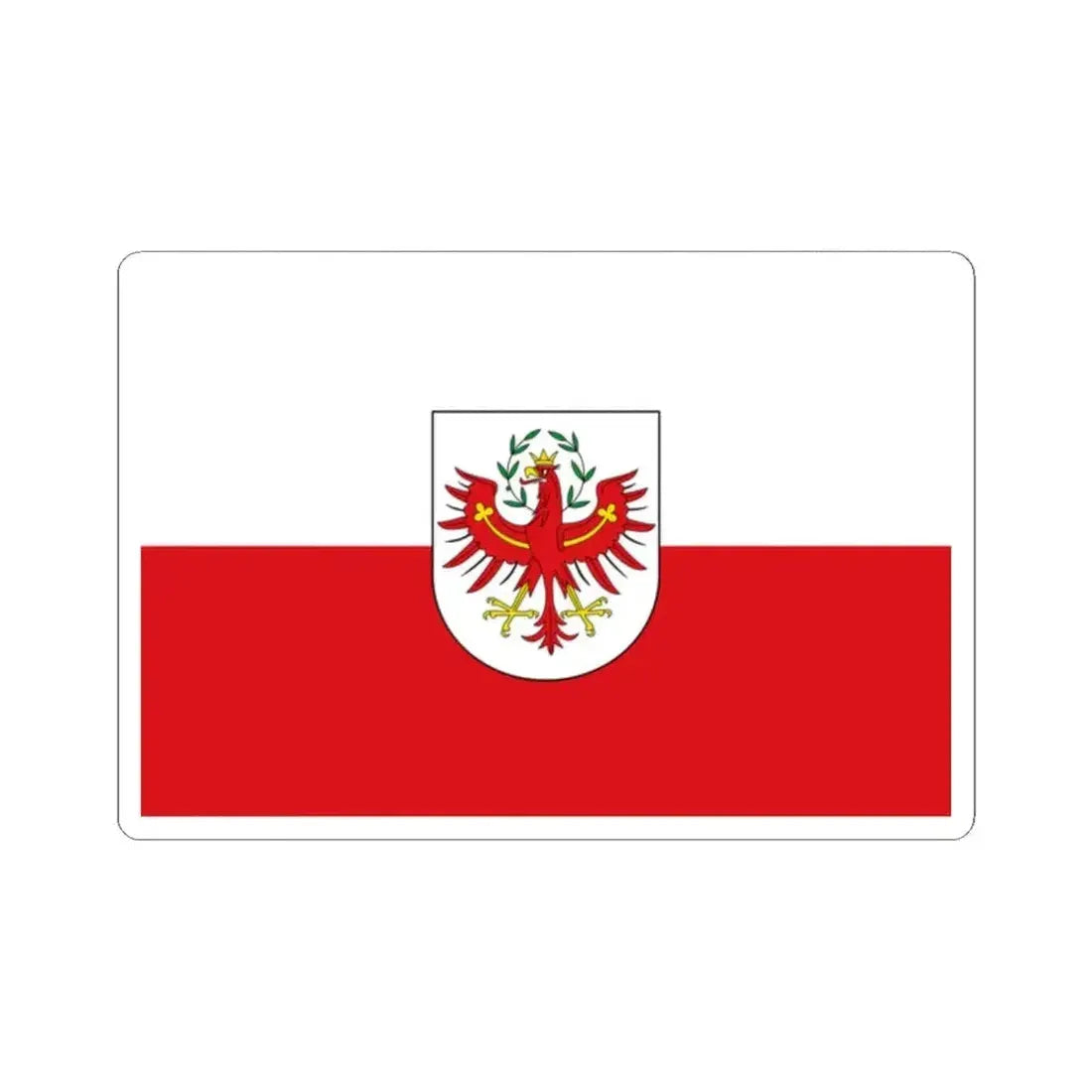 Flag of Tirol state (Austria) STICKER Vinyl Kiss-Cut Decal 2 Inch White - The Sticker Space