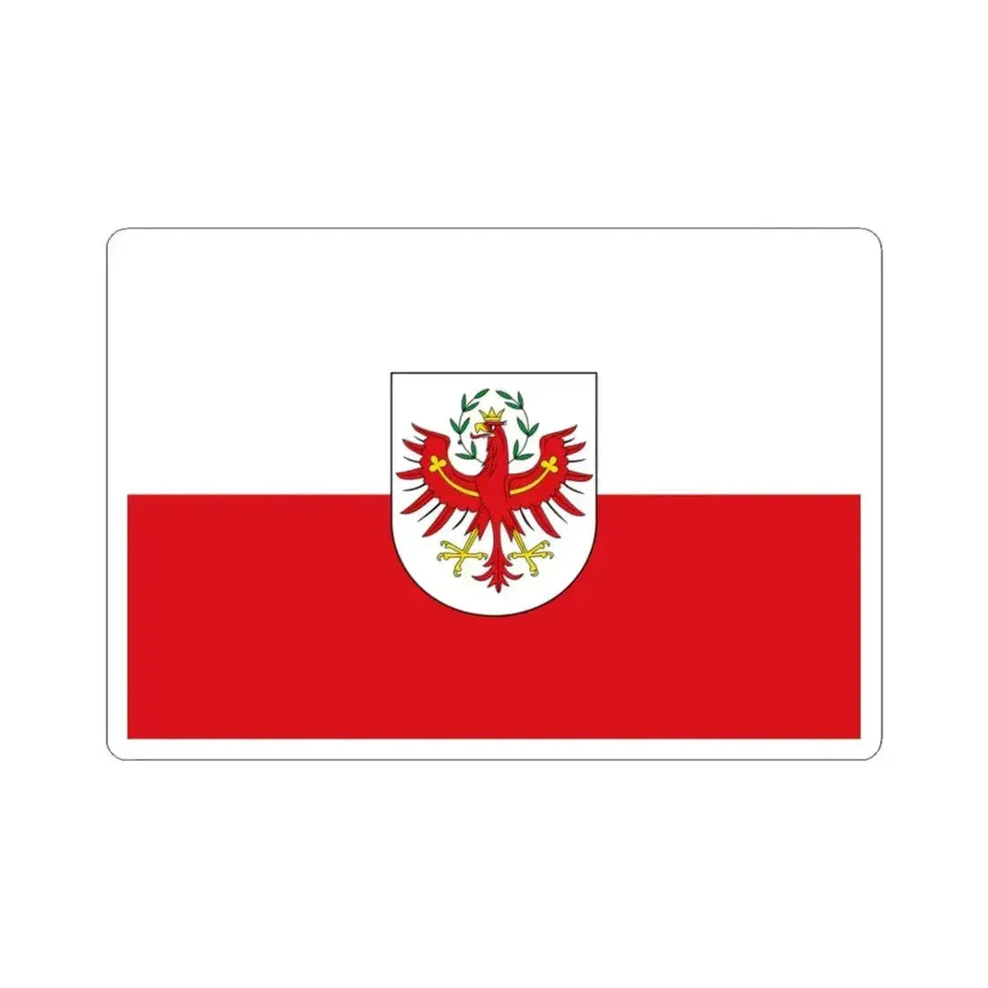 Flag of Tirol state (Austria) STICKER Vinyl Kiss-Cut Decal 3 Inch White - The Sticker Space