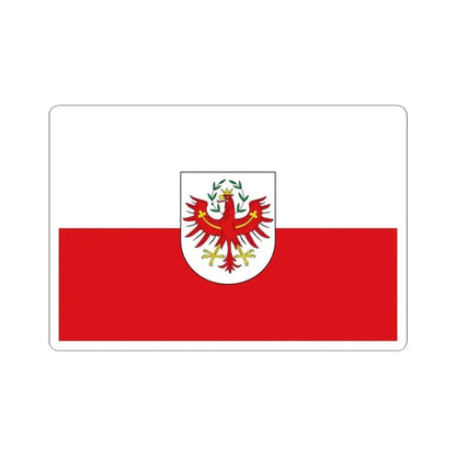 Flag of Tirol state (Austria) STICKER Vinyl Kiss-Cut Decal 4 Inch White - The Sticker Space