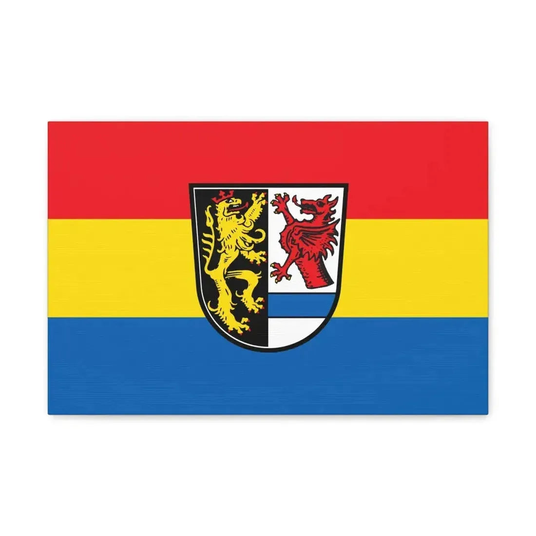 Flag of Tirschenreuth Germany - Canvas Wall Art 18″ x 12″ 1.25" - The Sticker Space