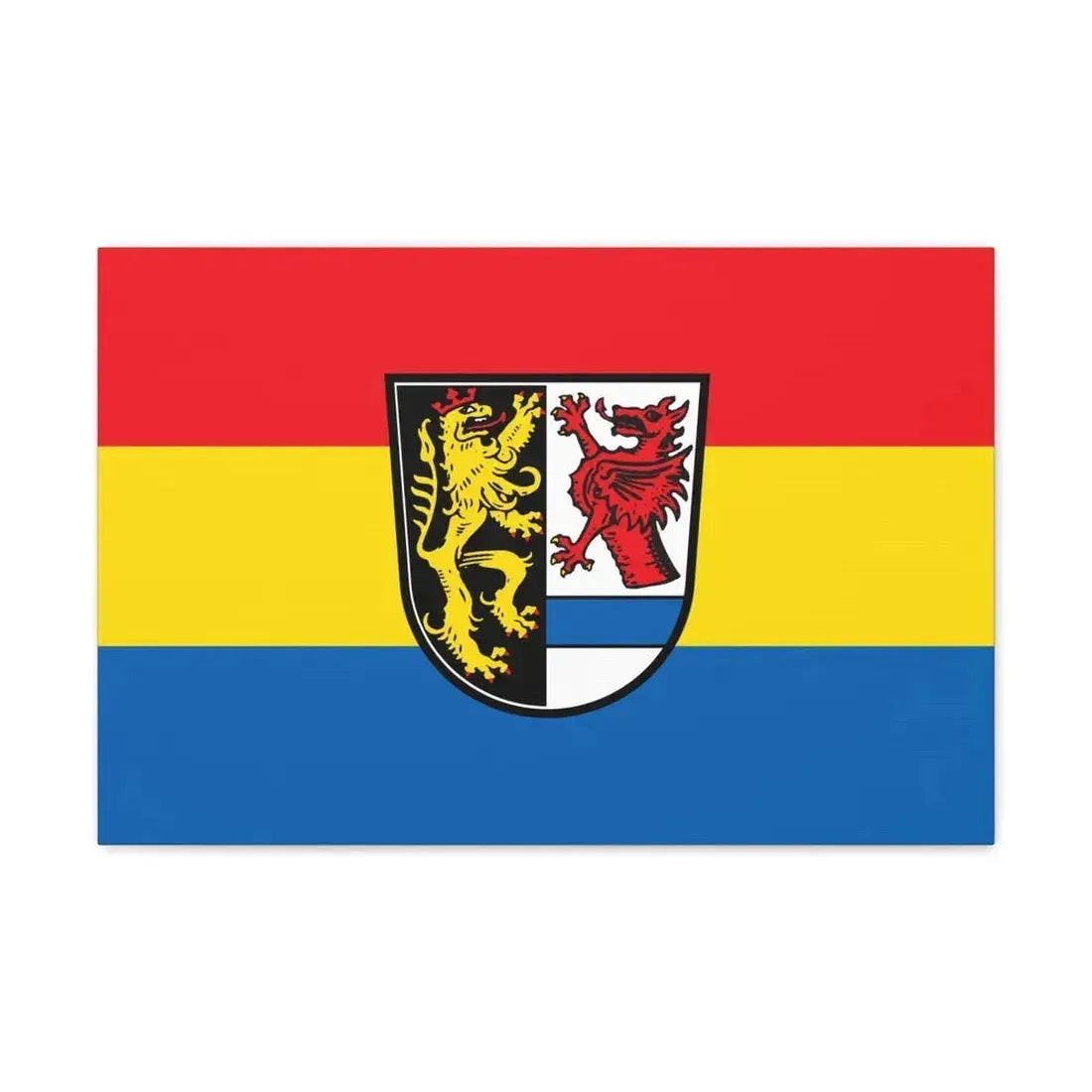 Flag of Tirschenreuth Germany - Canvas Wall Art 24″ x 16″ 1.25" - The Sticker Space