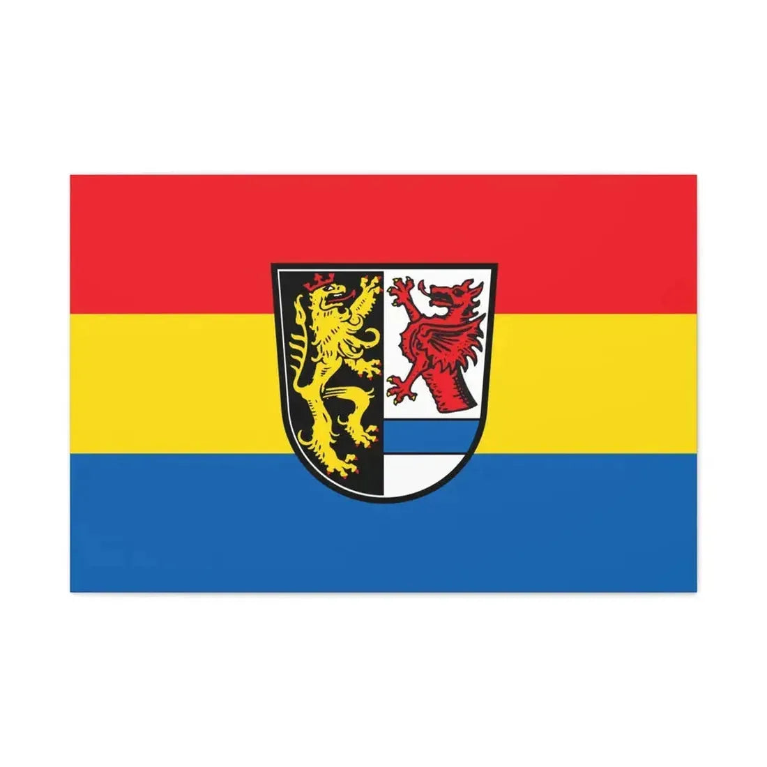Flag of Tirschenreuth Germany - Canvas Wall Art 36" x 24" 1.25" - The Sticker Space