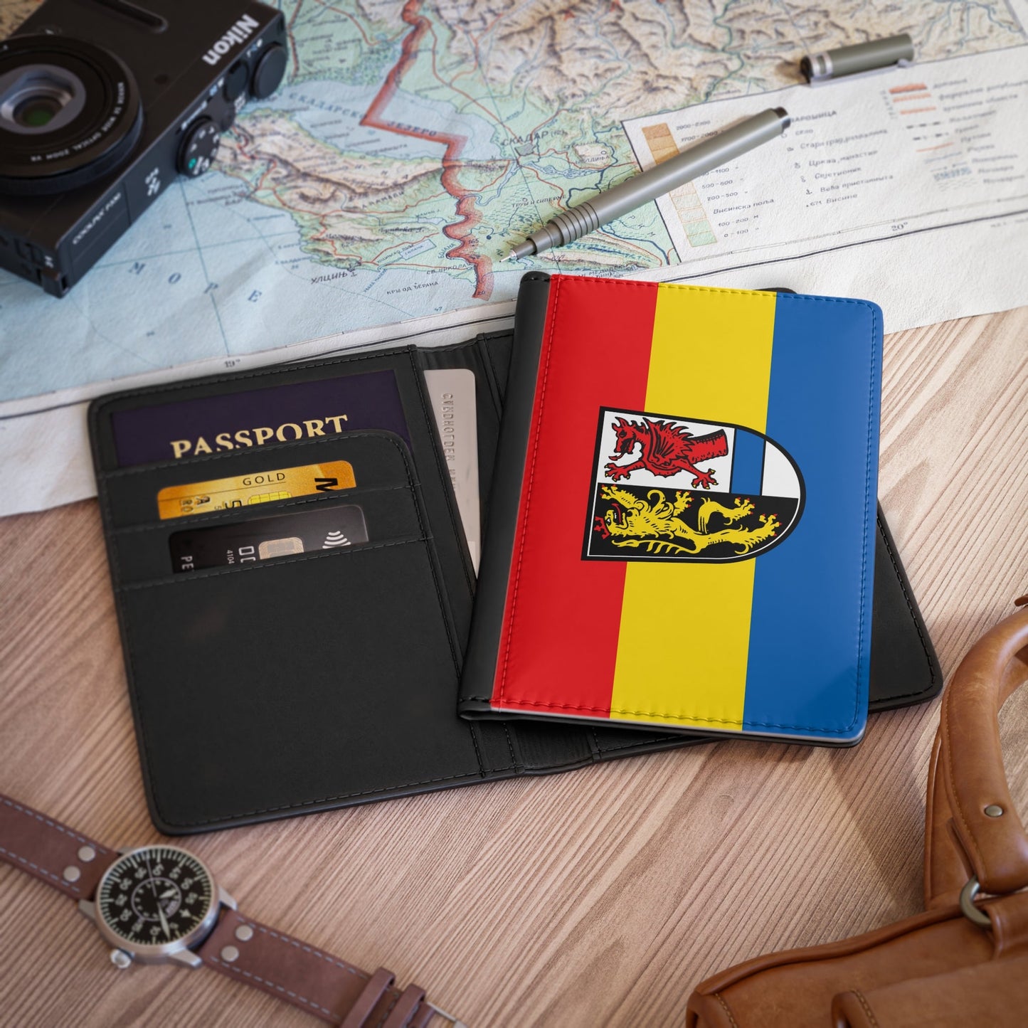 Flag of Tirschenreuth Germany - Passport Holder