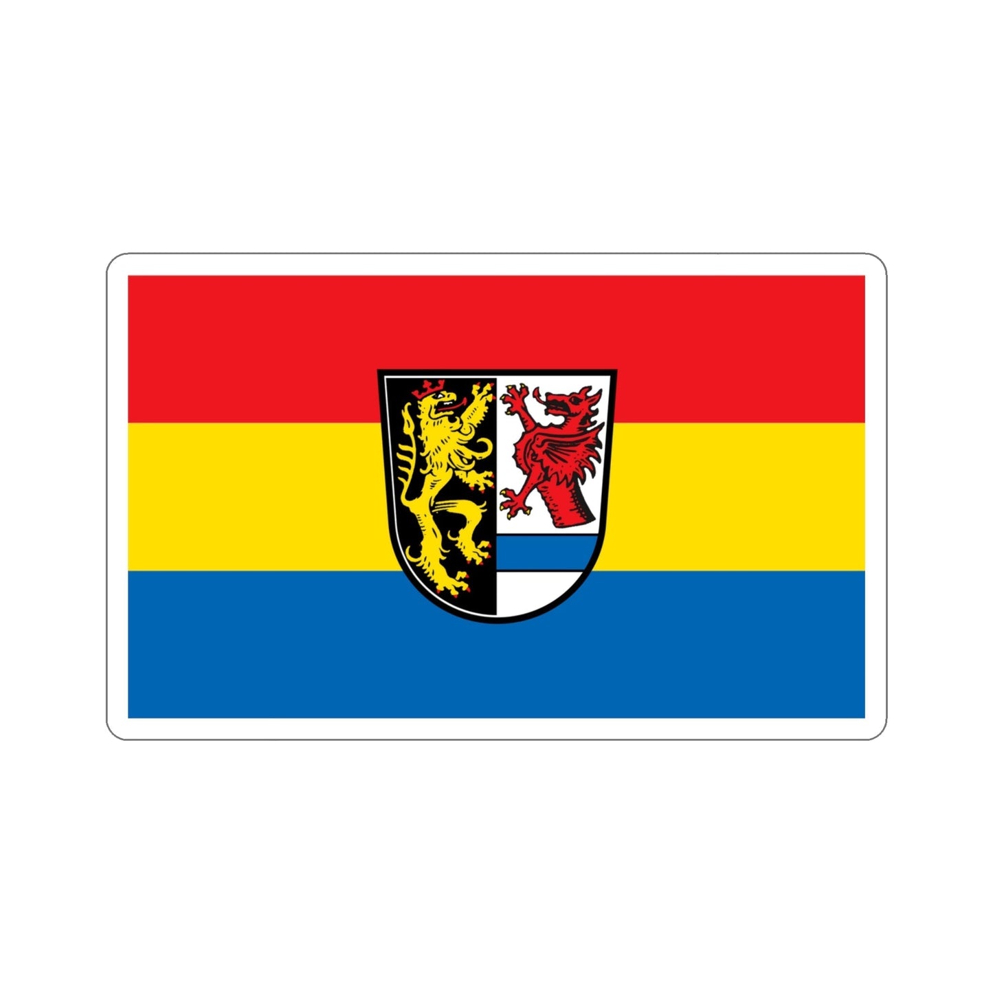 Flag of Tirschenreuth Germany STICKER Vinyl Die-Cut Decal-4 Inch-The Sticker Space