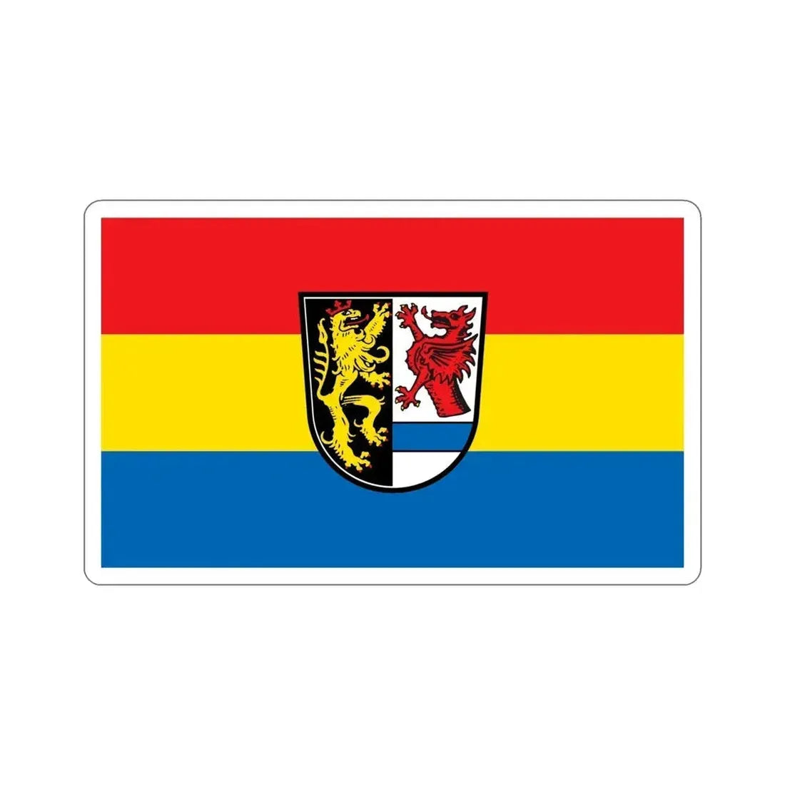Flag of Tirschenreuth Germany STICKER Vinyl Die-Cut Decal 6 Inch - The Sticker Space