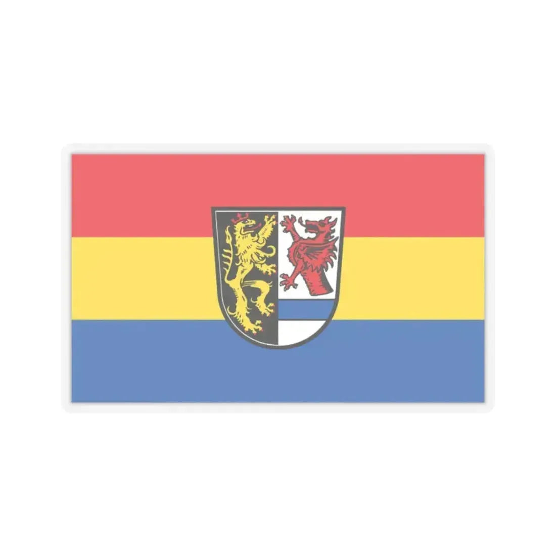 Flag of Tirschenreuth Germany - STICKER Vinyl Kiss-Cut Decal 2 Inch Transparent - The Sticker Space
