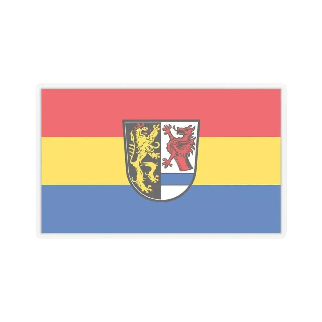 Flag of Tirschenreuth Germany - STICKER Vinyl Kiss-Cut Decal 3 Inch Transparent - The Sticker Space
