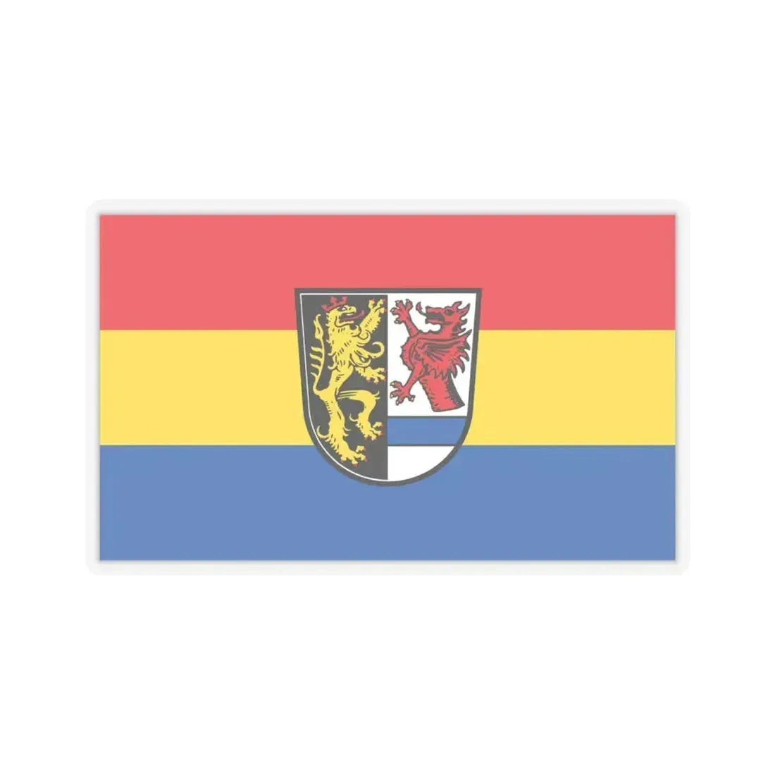 Flag of Tirschenreuth Germany - STICKER Vinyl Kiss-Cut Decal 6 Inch Transparent - The Sticker Space
