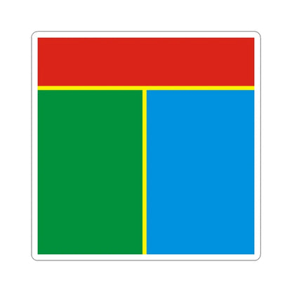 Flag of Tokmak (Ukraine) STICKER Vinyl Kiss-Cut Decal 3 Inch White - The Sticker Space