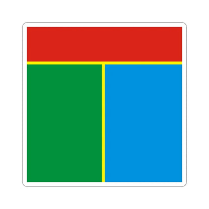 Flag of Tokmak (Ukraine) STICKER Vinyl Kiss-Cut Decal 4 Inch White - The Sticker Space