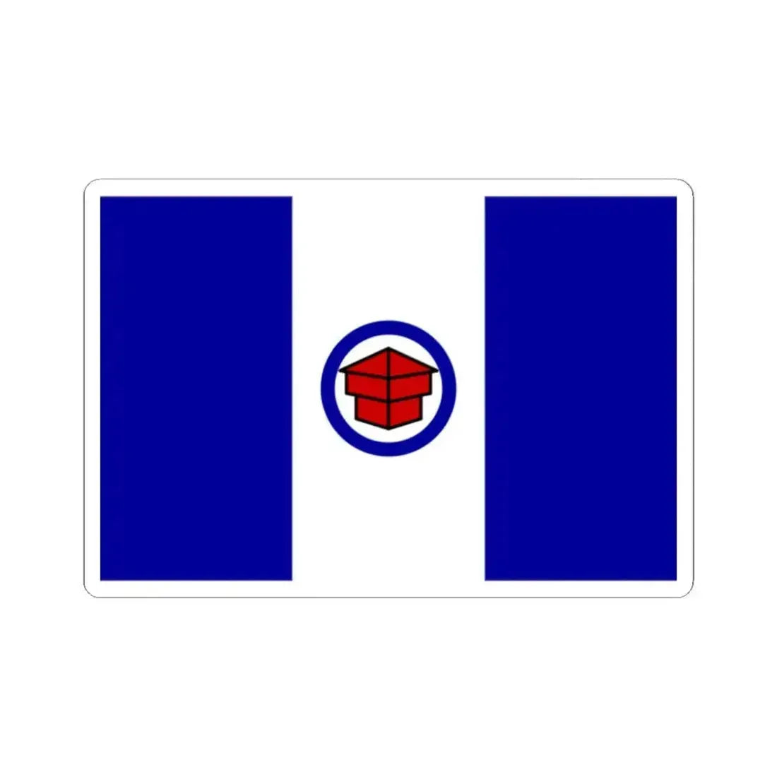 Flag of Toledo Ohio 1909-1994 (United States) STICKER Vinyl Kiss-Cut Decal 2 Inch White - The Sticker Space