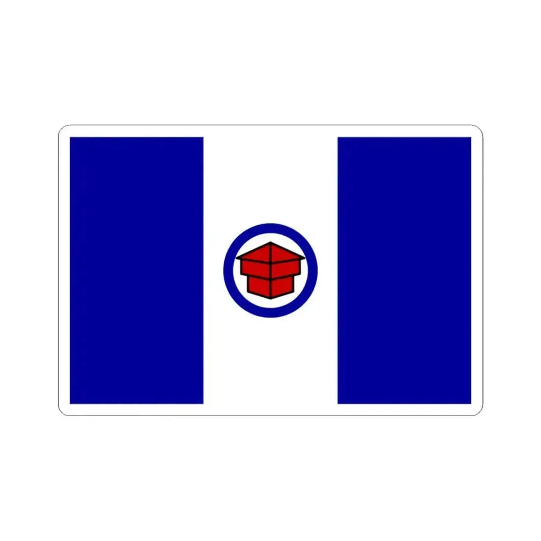 Flag of Toledo Ohio 1909-1994 (United States) STICKER Vinyl Kiss-Cut Decal 3 Inch White - The Sticker Space