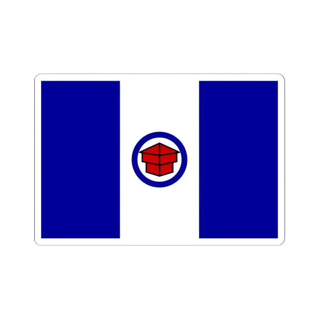 Flag of Toledo Ohio 1909-1994 (United States) STICKER Vinyl Kiss-Cut Decal 6 Inch White - The Sticker Space