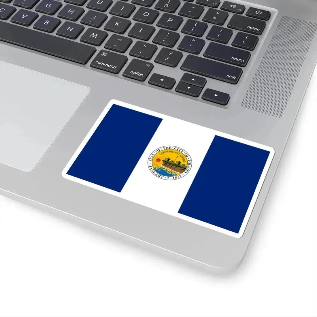 Flag of Toledo Ohio 1994-2025 (United States) STICKER Vinyl Kiss-Cut Decal - The Sticker Space