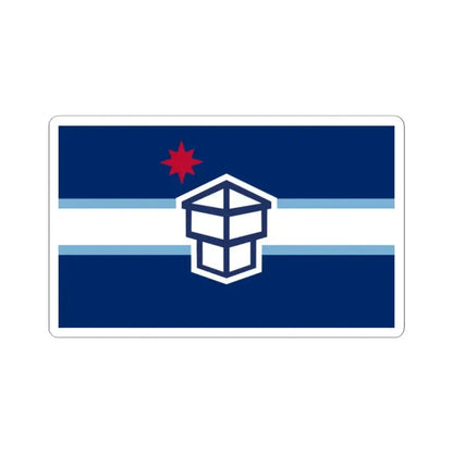 Flag of Toledo Ohio 2025 (United States) STICKER Vinyl Kiss-Cut Decal 2 Inch White - The Sticker Space