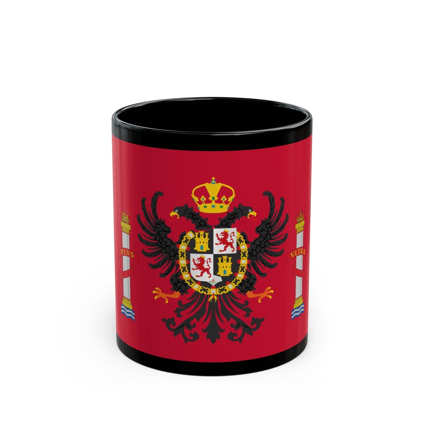 Flag of Toledo Spain - Black Coffee Mug-11oz-The Sticker Space