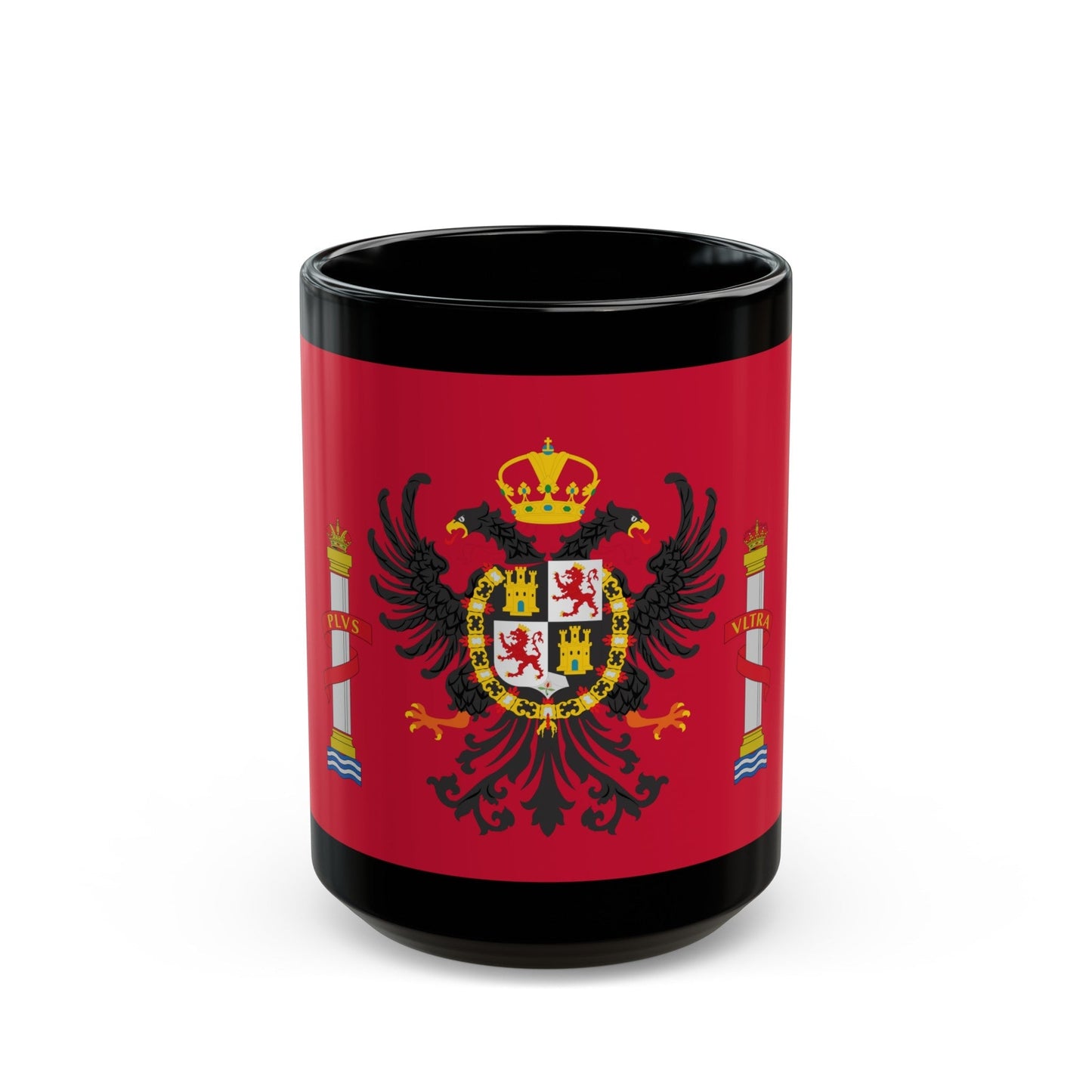 Flag of Toledo Spain - Black Coffee Mug-15oz-The Sticker Space