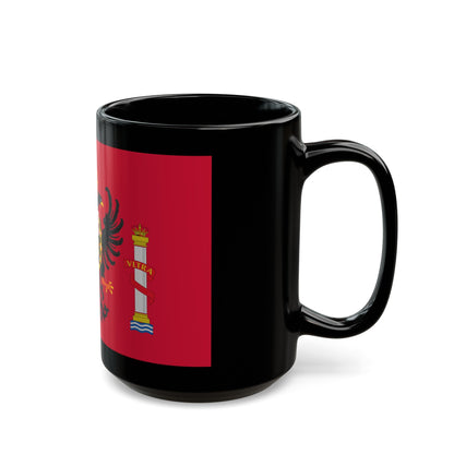 Flag of Toledo Spain - Black Coffee Mug-The Sticker Space