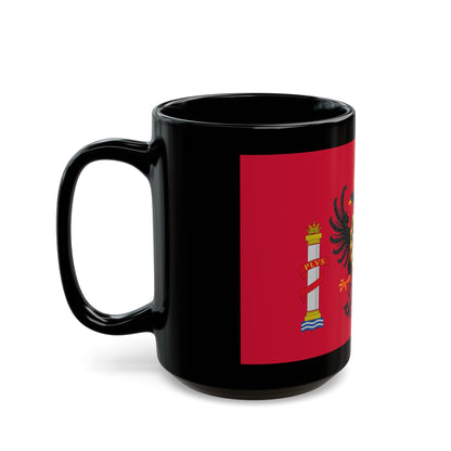 Flag of Toledo Spain - Black Coffee Mug-The Sticker Space