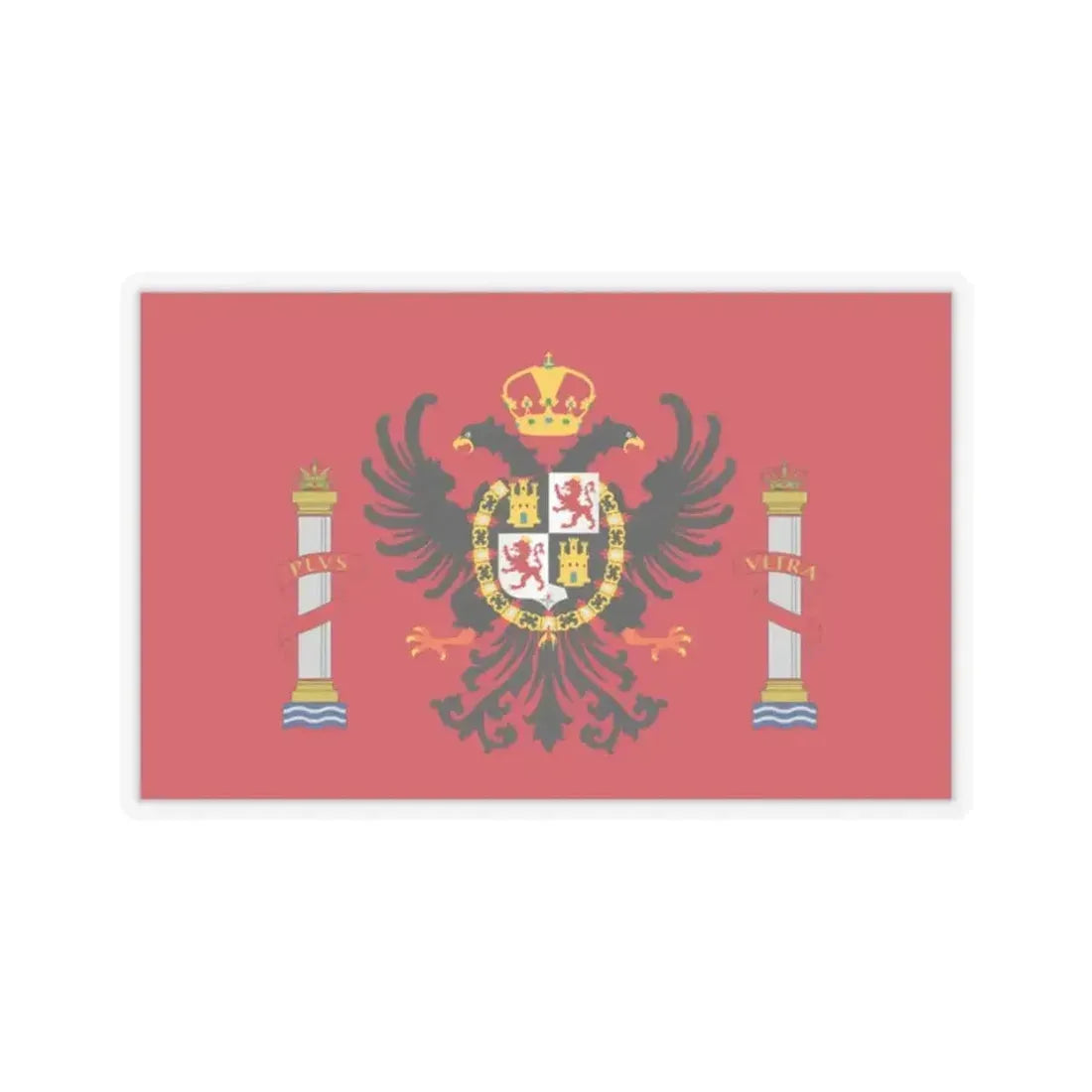 Flag of Toledo Spain - STICKER Vinyl Kiss-Cut Decal 2 Inch Transparent - The Sticker Space