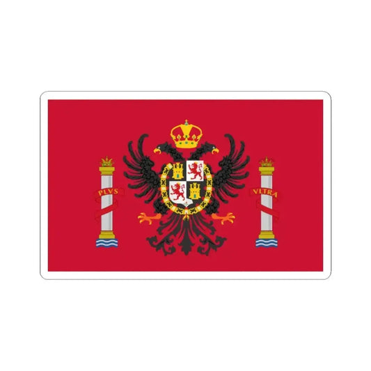 Flag of Toledo Spain - STICKER Vinyl Kiss-Cut Decal 2 Inch White - The Sticker Space