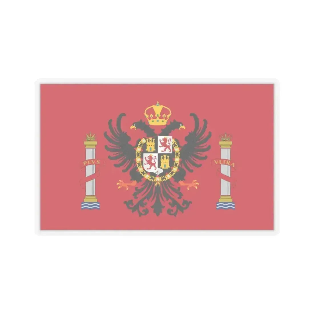 Flag of Toledo Spain - STICKER Vinyl Kiss-Cut Decal 3 Inch Transparent - The Sticker Space