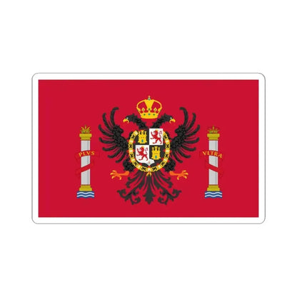 Flag of Toledo Spain - STICKER Vinyl Kiss-Cut Decal 3 Inch White - The Sticker Space