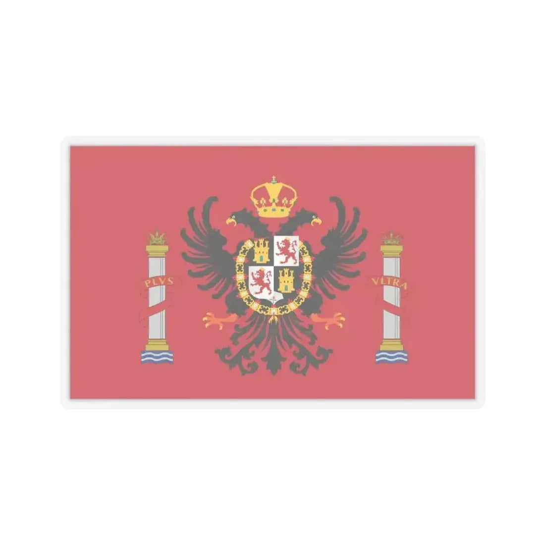 Flag of Toledo Spain - STICKER Vinyl Kiss-Cut Decal 4 Inch Transparent - The Sticker Space