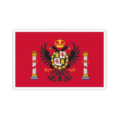 Flag of Toledo Spain - STICKER Vinyl Kiss-Cut Decal 4 Inch White - The Sticker Space