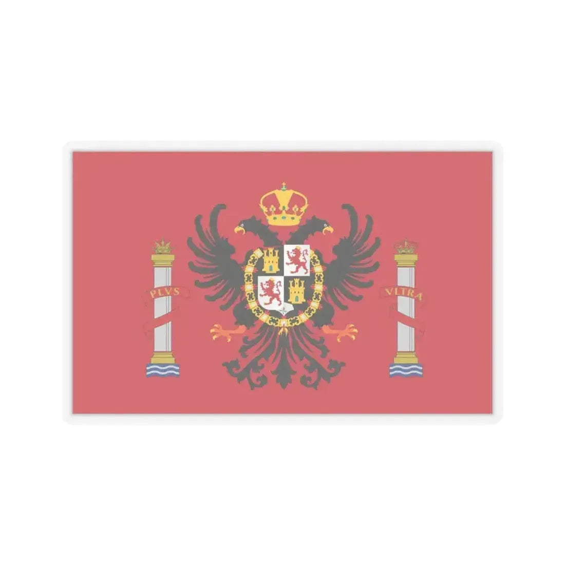 Flag of Toledo Spain - STICKER Vinyl Kiss-Cut Decal 6 Inch Transparent - The Sticker Space