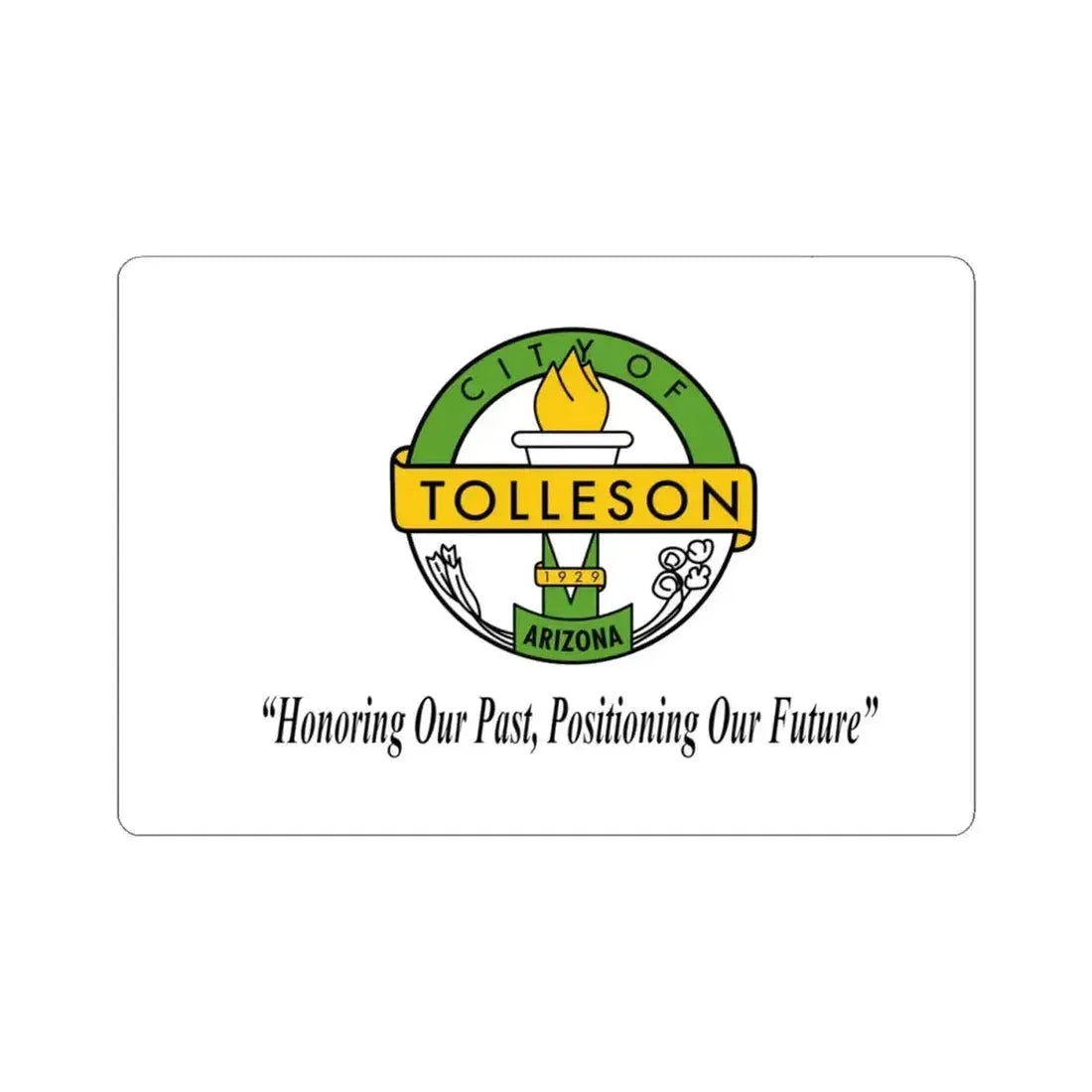 Flag of Tolleson Arizona (United States) STICKER Vinyl Kiss-Cut Decal 4 Inch White - The Sticker Space