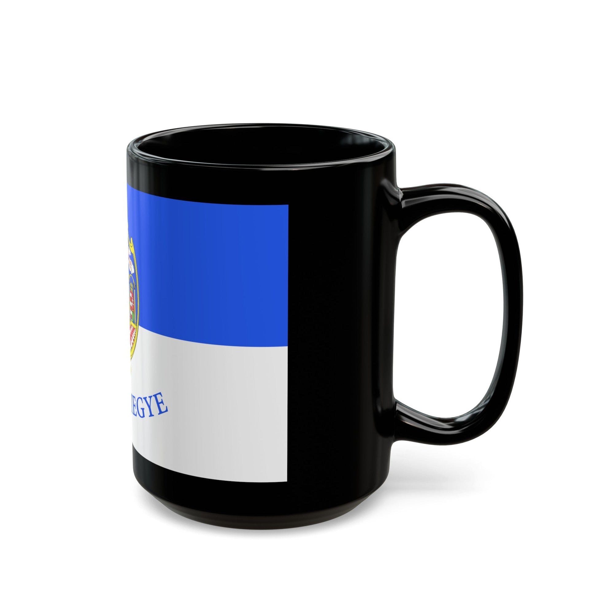 Flag of Tolna County Hungary - Black Coffee Mug-The Sticker Space