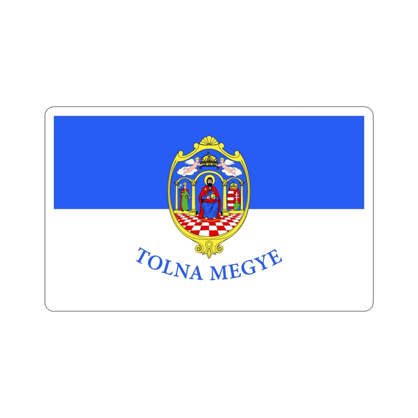 Flag of Tolna County Hungary STICKER Vinyl Die-Cut Decal-4 Inch-The Sticker Space