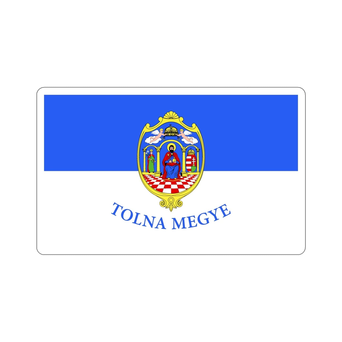 Flag of Tolna County Hungary STICKER Vinyl Die-Cut Decal-5 Inch-The Sticker Space