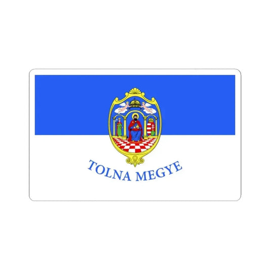 Flag of Tolna County Hungary - STICKER Vinyl Kiss-Cut Decal 2 Inch White - The Sticker Space