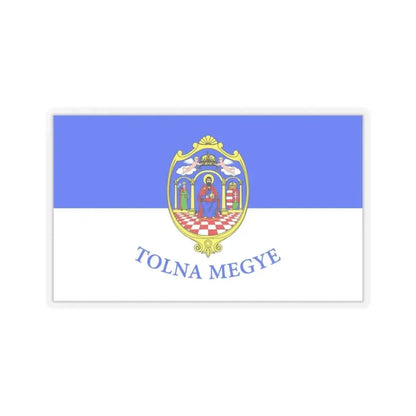 Flag of Tolna County Hungary - STICKER Vinyl Kiss-Cut Decal 3 Inch Transparent - The Sticker Space
