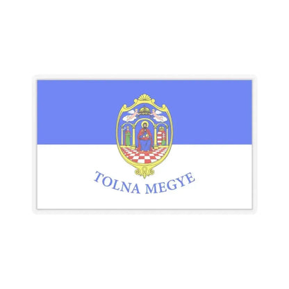 Flag of Tolna County Hungary - STICKER Vinyl Kiss-Cut Decal 4 Inch Transparent - The Sticker Space