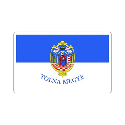 Flag of Tolna County Hungary - STICKER Vinyl Kiss-Cut Decal 4 Inch White - The Sticker Space