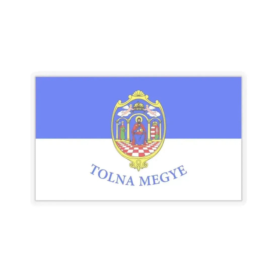 Flag of Tolna County Hungary - STICKER Vinyl Kiss-Cut Decal 6 Inch Transparent - The Sticker Space