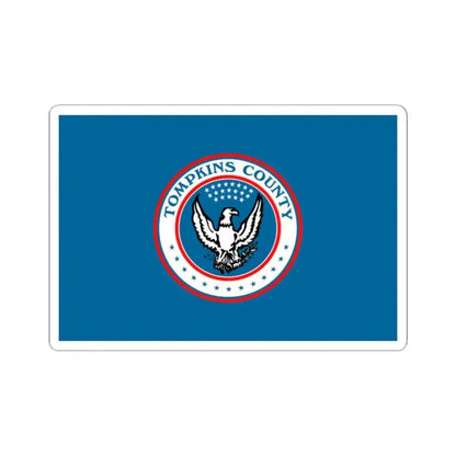 Flag of Tompkins County New York (United States) STICKER Vinyl Kiss-Cut Decal 2 Inch White - The Sticker Space