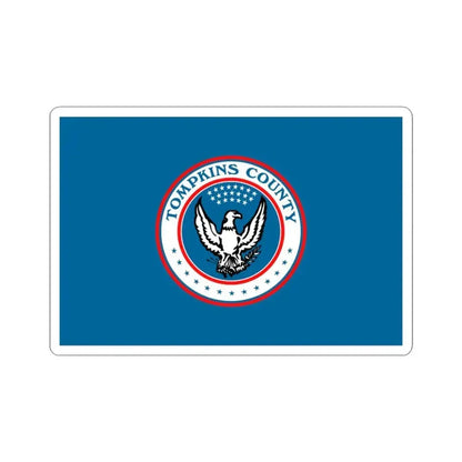 Flag of Tompkins County New York (United States) STICKER Vinyl Kiss-Cut Decal 3 Inch White - The Sticker Space
