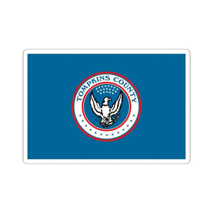 Flag of Tompkins County New York (United States) STICKER Vinyl Kiss-Cut Decal 6 Inch White - The Sticker Space