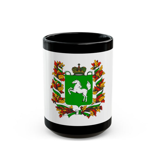 Flag of Tomsk Oblast Russia - Black Coffee Mug-15oz-The Sticker Space