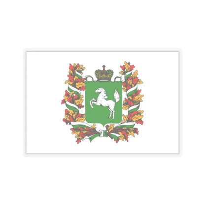 Flag of Tomsk Oblast Russia - STICKER Vinyl Kiss-Cut Decal 3 Inch Transparent - The Sticker Space